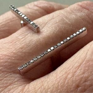 Selin Kent Francoise Ring 14K White Gold Night Sky Diamonds - Grey Pink White